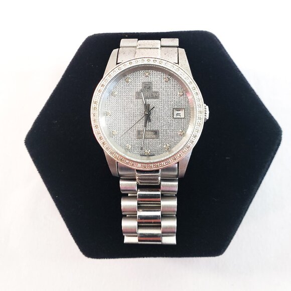 Croton Diamond Automatic Stainless Steel Unisex Watch - Picture 1 of 4
